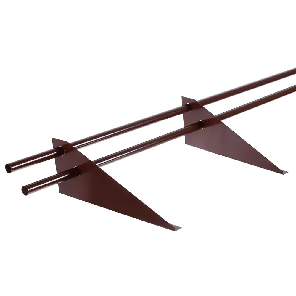 Снегозадержатель для металлической кровли трубчатый 3 м RAL 8017 коричневый Santreyd STLM-2108946