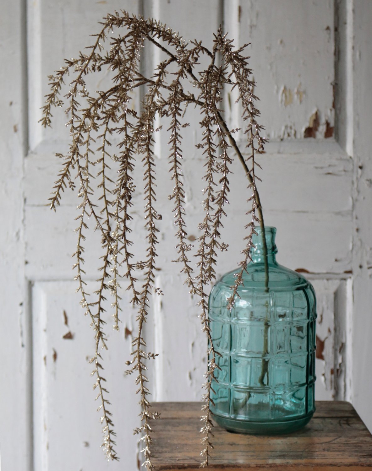 1707 331 a3 Вешалка для искусственного декора с глиттером, 120 см, золото H-andreas  - Вид №4