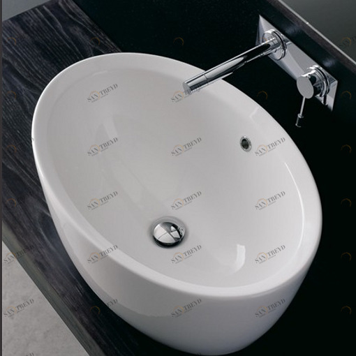 8056 Накладная раковина на столешницу  овальная Scarabeo Ceramiche 