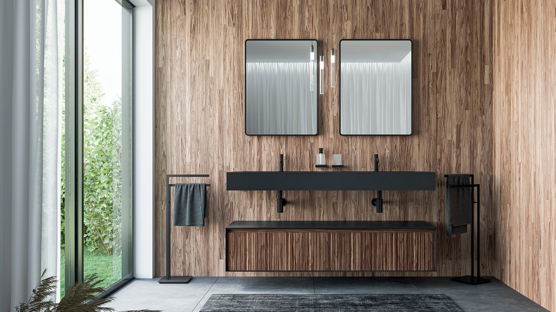 Настенное зеркало с рамкой для ванной комнаты INDA® TENNO ARCH-00095478 - Вид №1