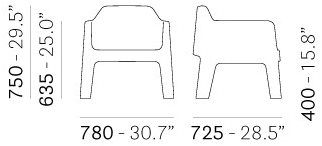 Pedrali Кресло из полипропилена Plus 631 - Вид №12