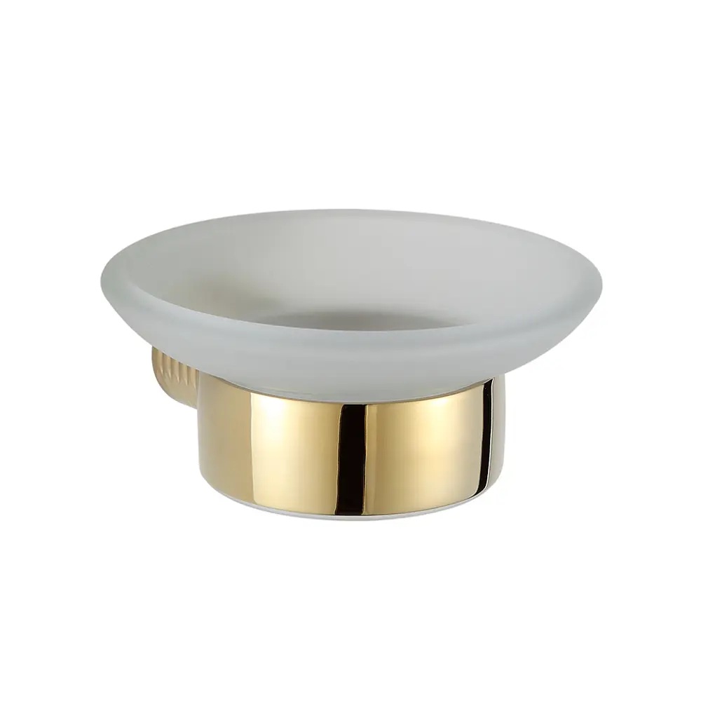 Мыльница с держателем идея стекло/металл золото Santreyd STLM-2001294