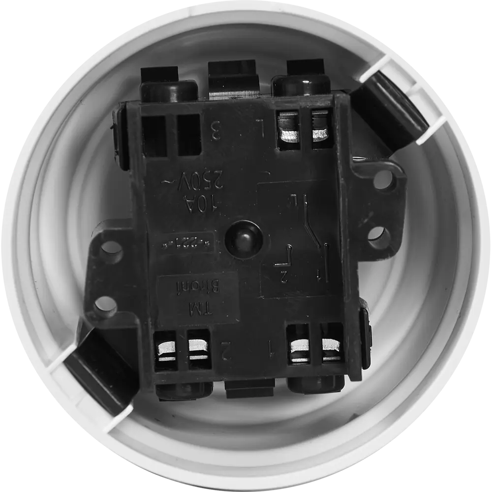 Выключатель накладной Electraline 1 клавиша цвет проходной белый Ретро STLM-2195470 - Вид №2