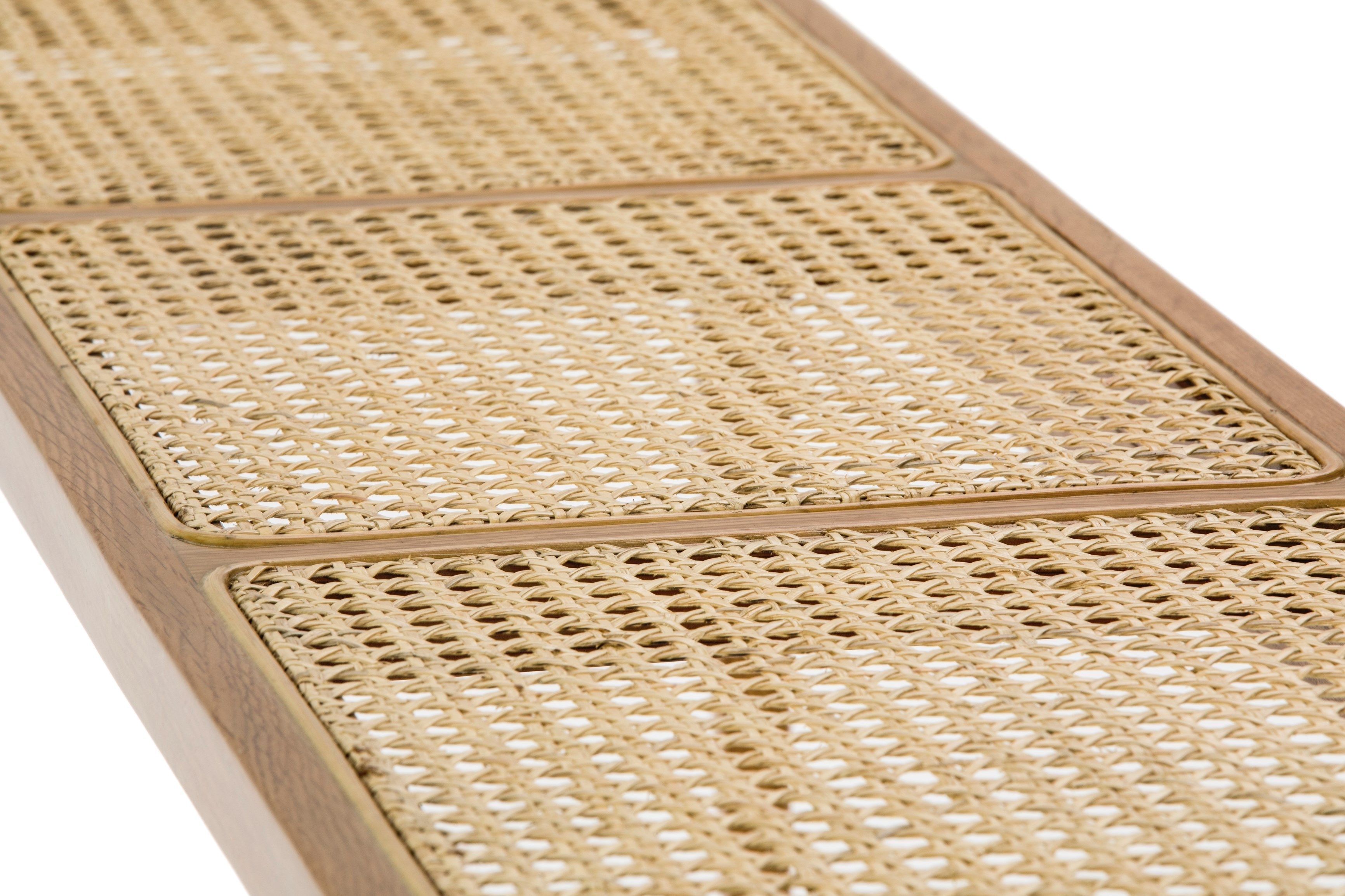 Скамейка из французского дуба и ротанга NORR11 Le Roi ARCH-00130998 - Вид №3