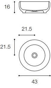 Накладная раковина на столешницу  овальная Falper Homey sun-id-1455134 - Вид №1