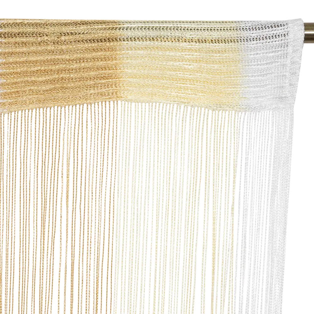 Штора нитяная 150x280 см однотон цвет белый/экрю/золотой INSPIRE STLM-2078338 - Вид №3