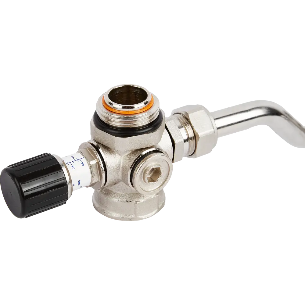 Байпас Valtec проходной с перепускным клапаном, 200 мм, латунь STLM-2191708 - Вид №6