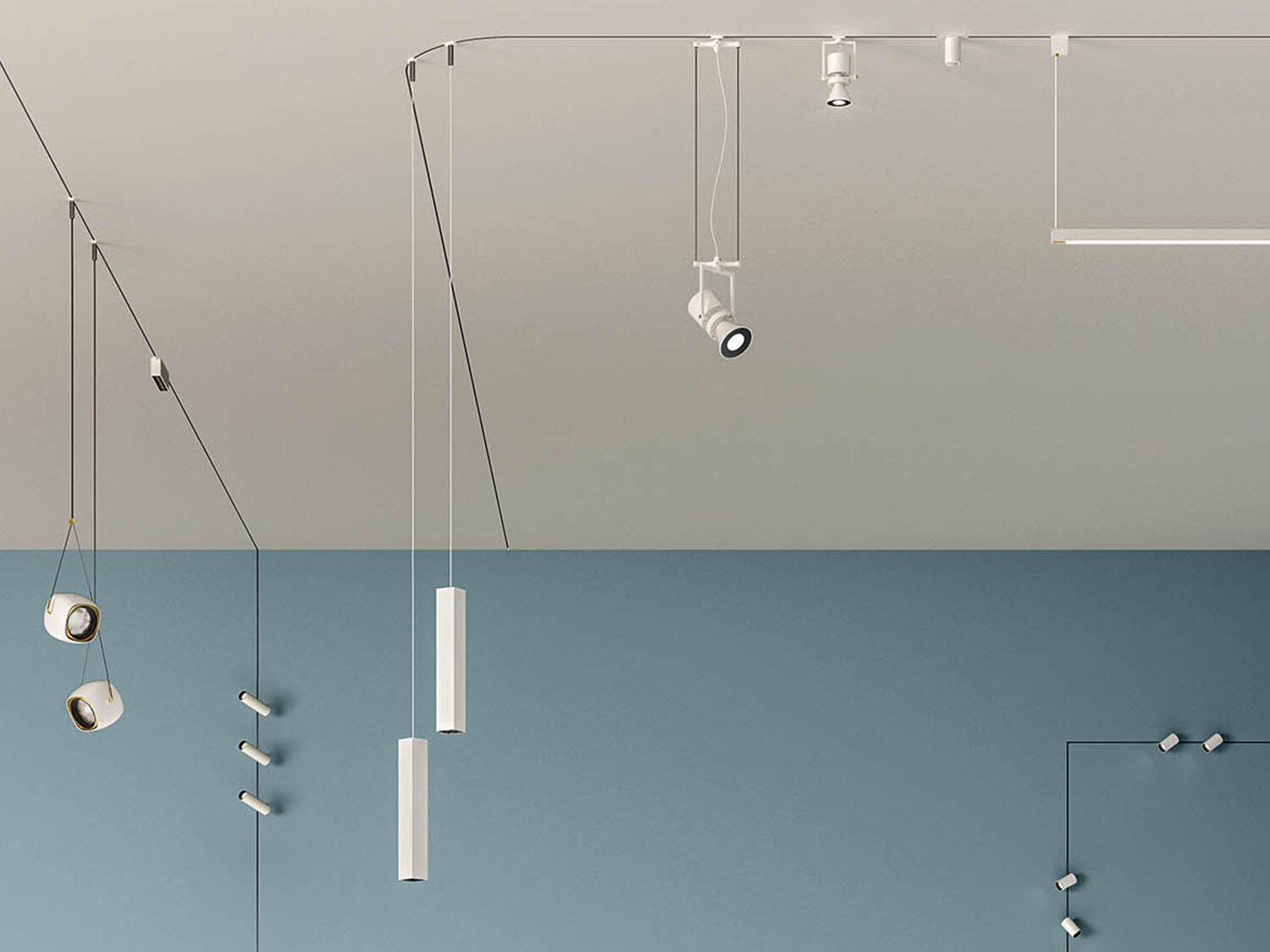 Светодиодное трековое освещение с диммером iGuzzini Filorail ARCH-00002725