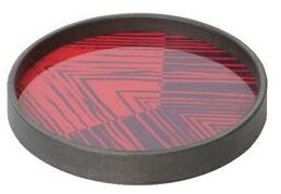 Ethnicraft Прямоугольный поднос из декорированного вручную стекла Bright abstract 20526