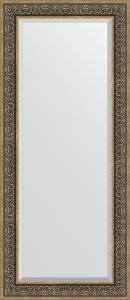 BY 3579 Зеркало с фацетом в багетной раме - вензель серебряный 101 mm EVOFORM Exclusive