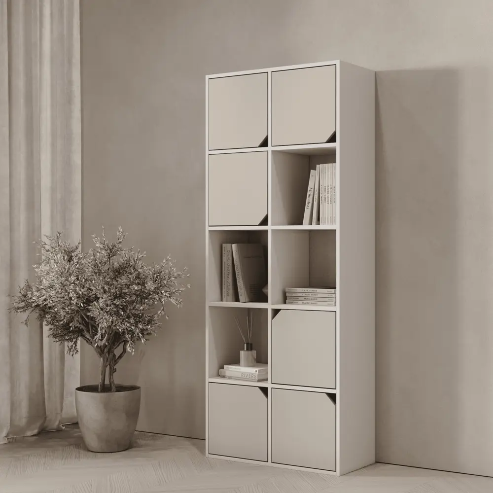 Стеллаж KONSENSA Руан 10 секций 70x173x31.7 см ЛДСП цвет белый STLM-2094368 - Вид №12