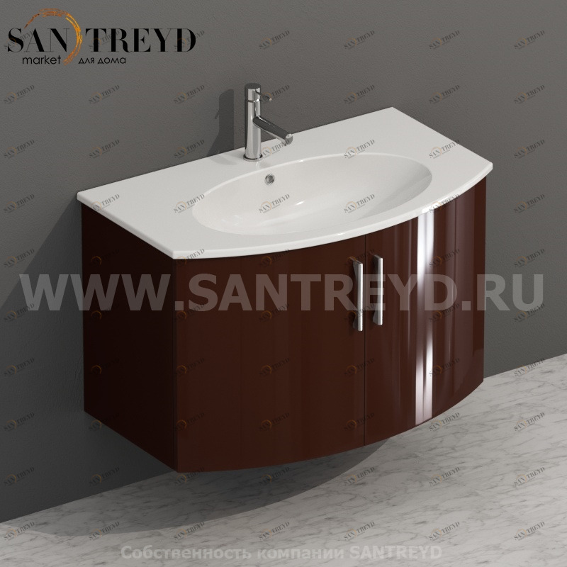 MDMA80Y0100 Тумба с двумя створками 78 см коричневая Globo 4ALL Италия Ceramica Globo