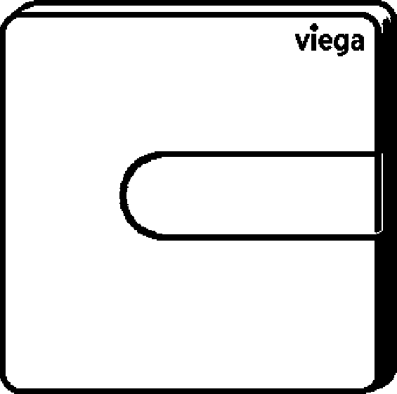 Viega Панель смыва Prevista для писсуара 8613.2 (774592) 774 592 - Вид №2