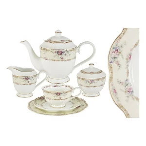 Сервиз чайный фарфоровый белый с золотым на 6 персон, 21 предмет "Сан Марино" ANNA LAFARG EMILY САН МАРИНО 00-3946913 Белый;золото