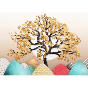 Картина на холсте Постер-лайн Янтарное дерево 50x70 см