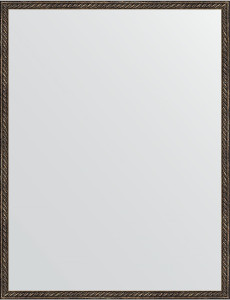 BY 1032 Зеркало в багетной раме - витая бронза 26 mm EVOFORM Definite