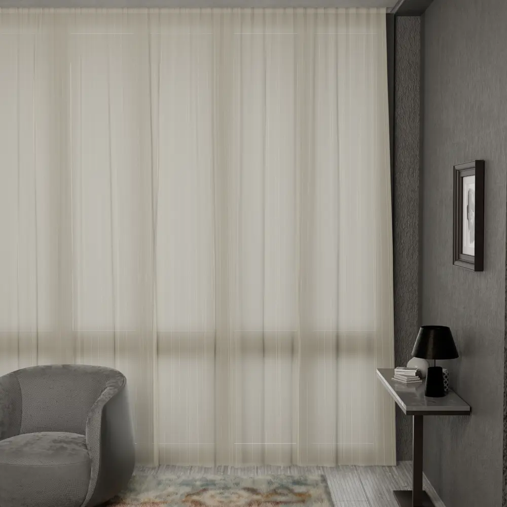 GARDEN Тюль Дождь молочный - элегантная сетчатая ткань для штор 295 см 89390618 STLM-1570208 - Вид №1