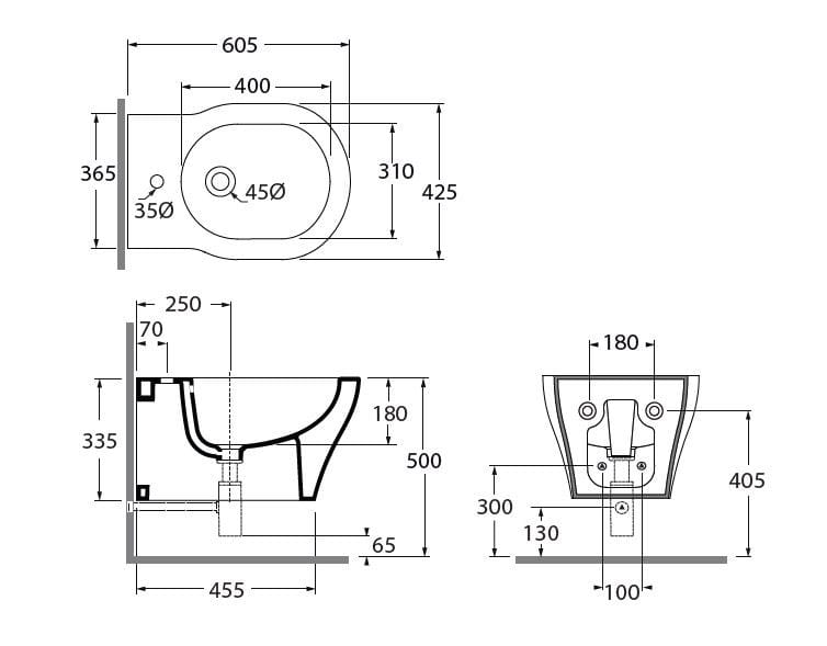 Подвесное биде Azzurra Ceramica XL ARCH-00061226 - Вид №3