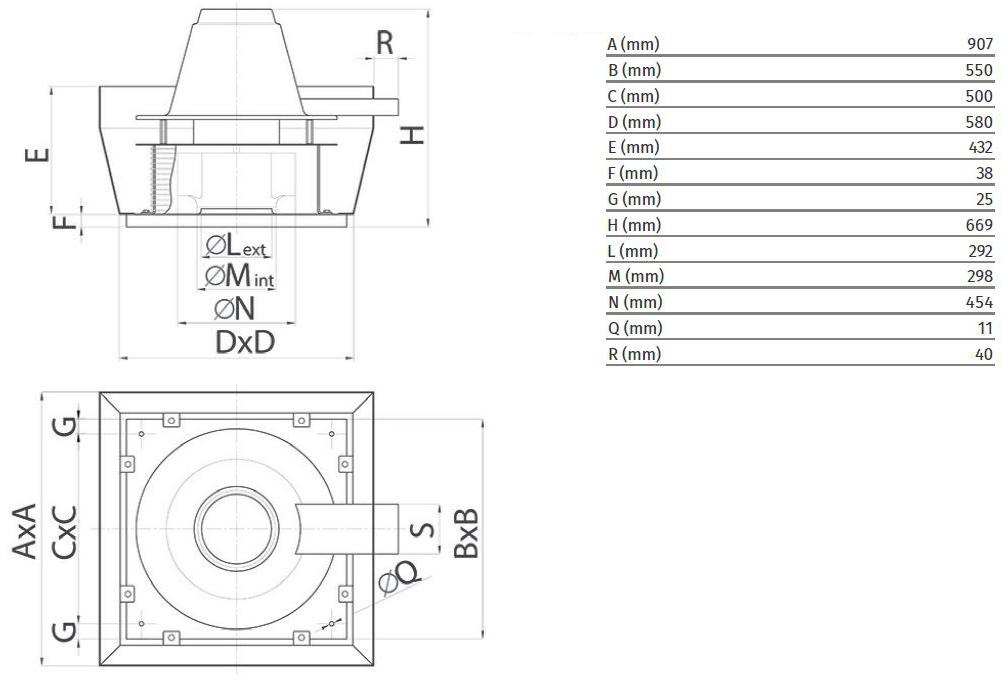 Vortice Центробежный крышный вентилятор для удаления горячего дыма Torrette tr-ed-v 15169 - Вид №1