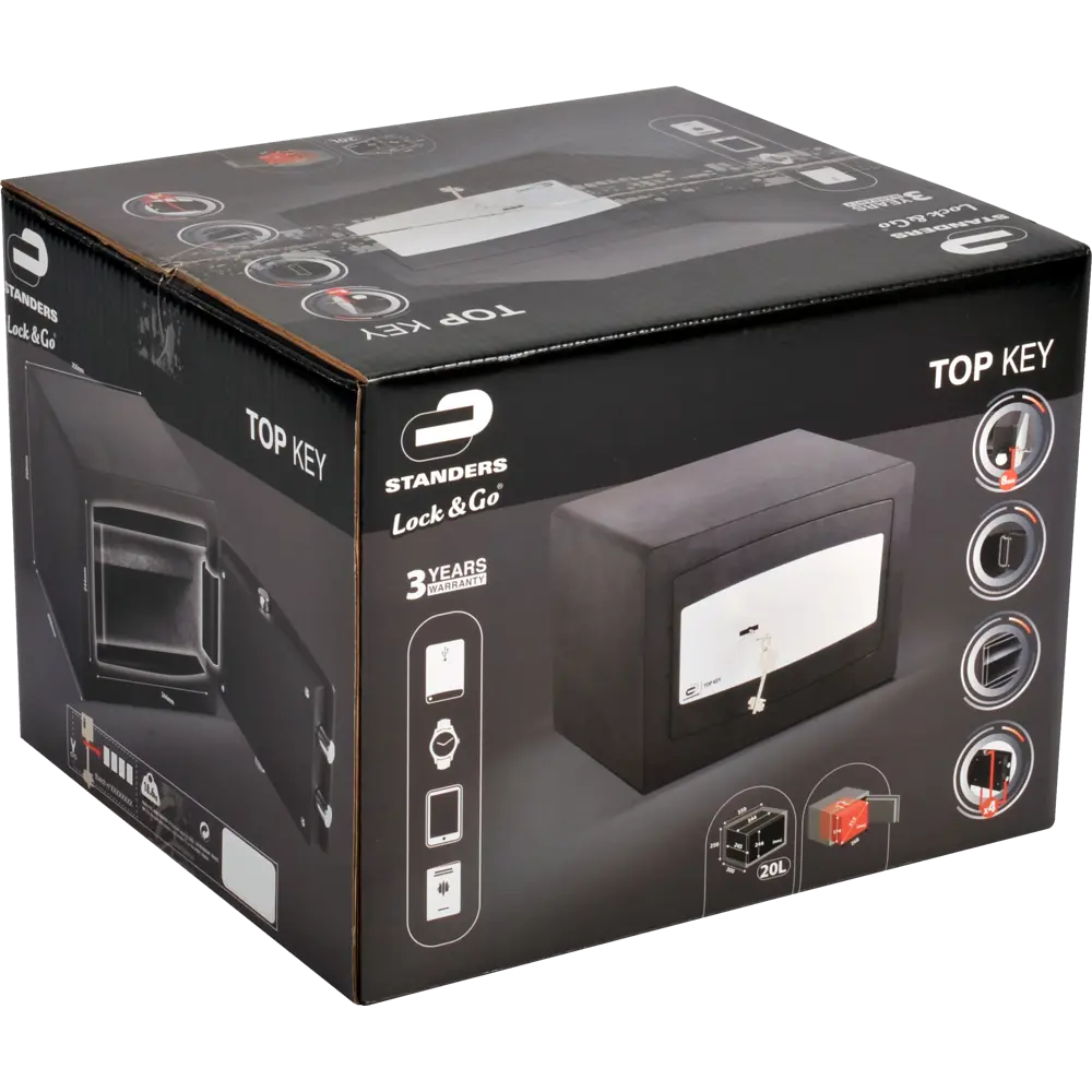 Сейф мебельный Standers N3, ключевой замок, 20 л STLM-2057601 - Вид №4