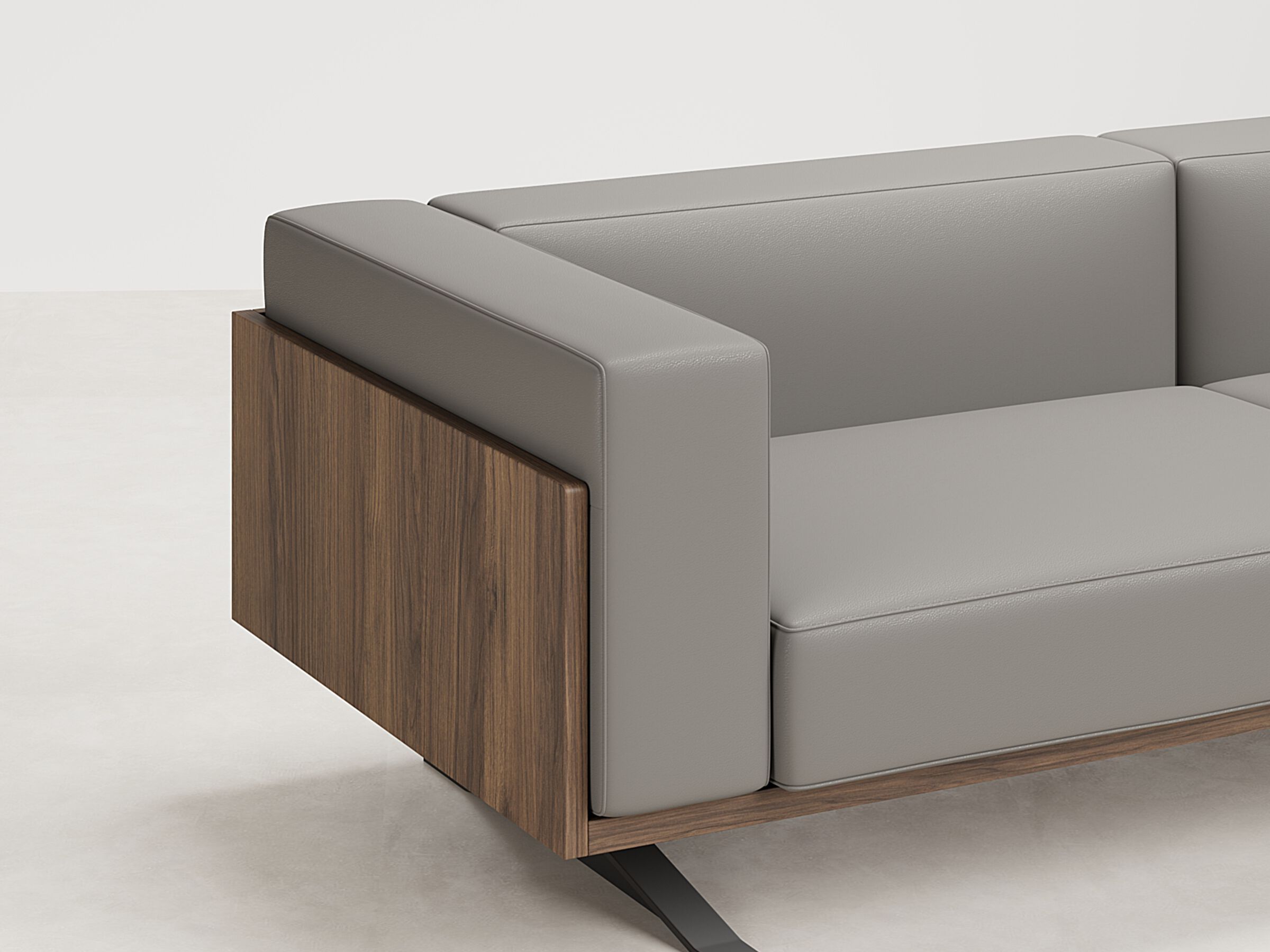 3-местный кожаный линейный диван WORKSPACE BOSTON ARCH-00112368 - Вид №2