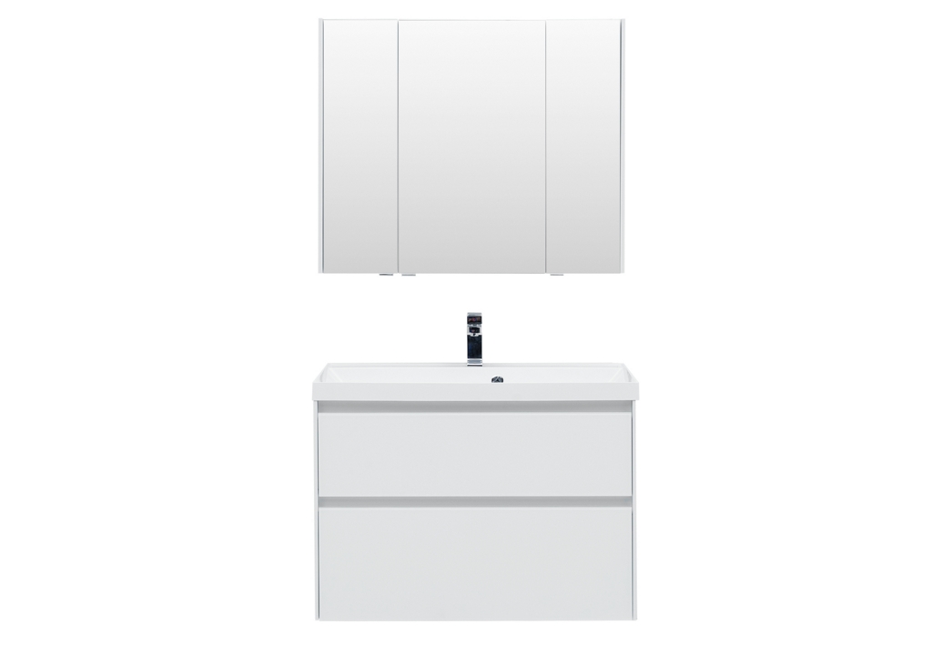 Мебель для ванной Aquanet Гласс 90 белый 00240467 - Вид №2