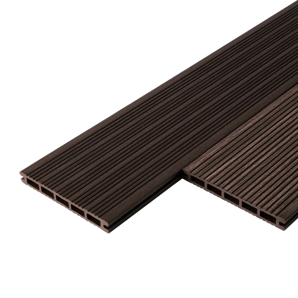 Террасная доска ДПК Freedeck цвет Венге 3000x150x17 мм вельвет 0.45 м² Santreyd STLM-2015558