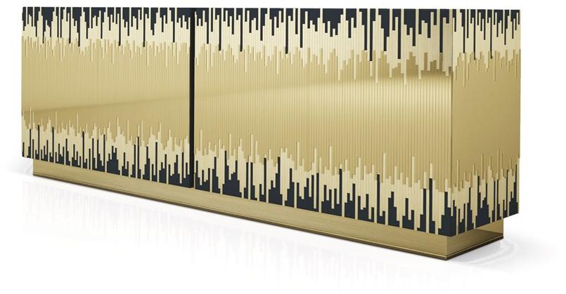 Malabar Буфет из лакированной латуни с распашными дверцами sun-id-1369159 - Вид №1