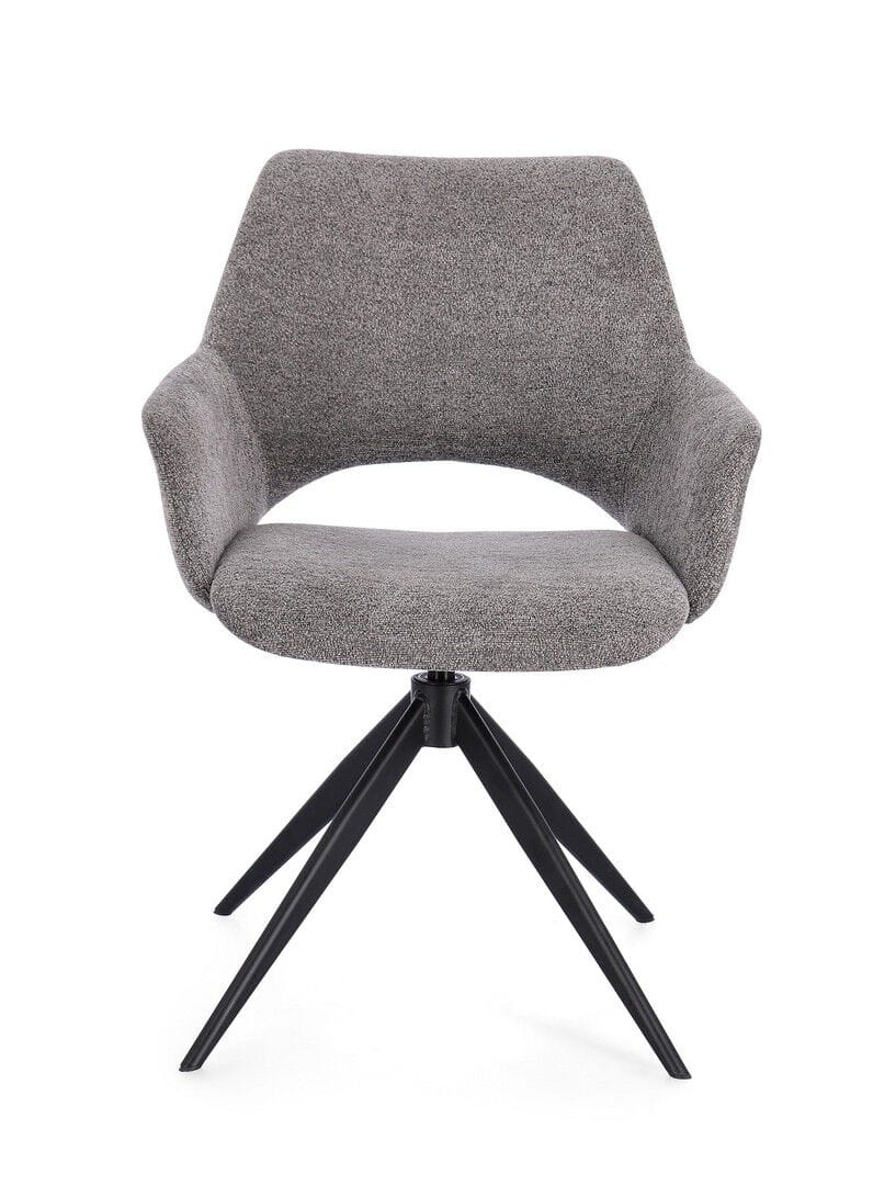 Тканевый поворотный стул с подлокотниками BIZZOTTO VIVIAN ARCH-00007538 - Вид №7