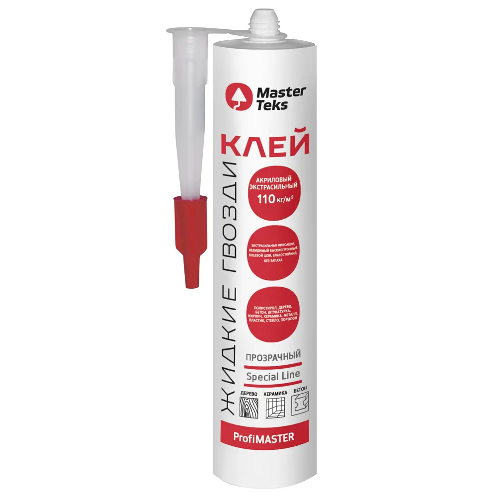 MasterTeks Акриловый клей экстрасильный для тяжелых материалов 280 г 84534380 STLM-0853034