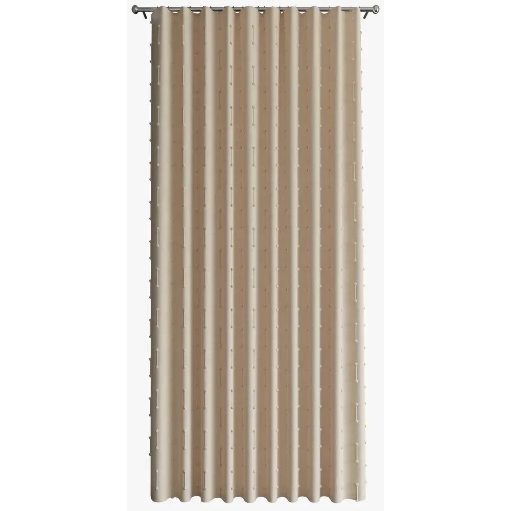 Штора MIAMOZA Даниэла 200x280 см бежевая рогожка 89405535 STLM-1570604 - Вид №1