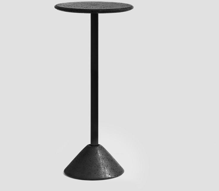 BUZAO Круглый высокий стол из лавового камня  B21113  - Вид №4