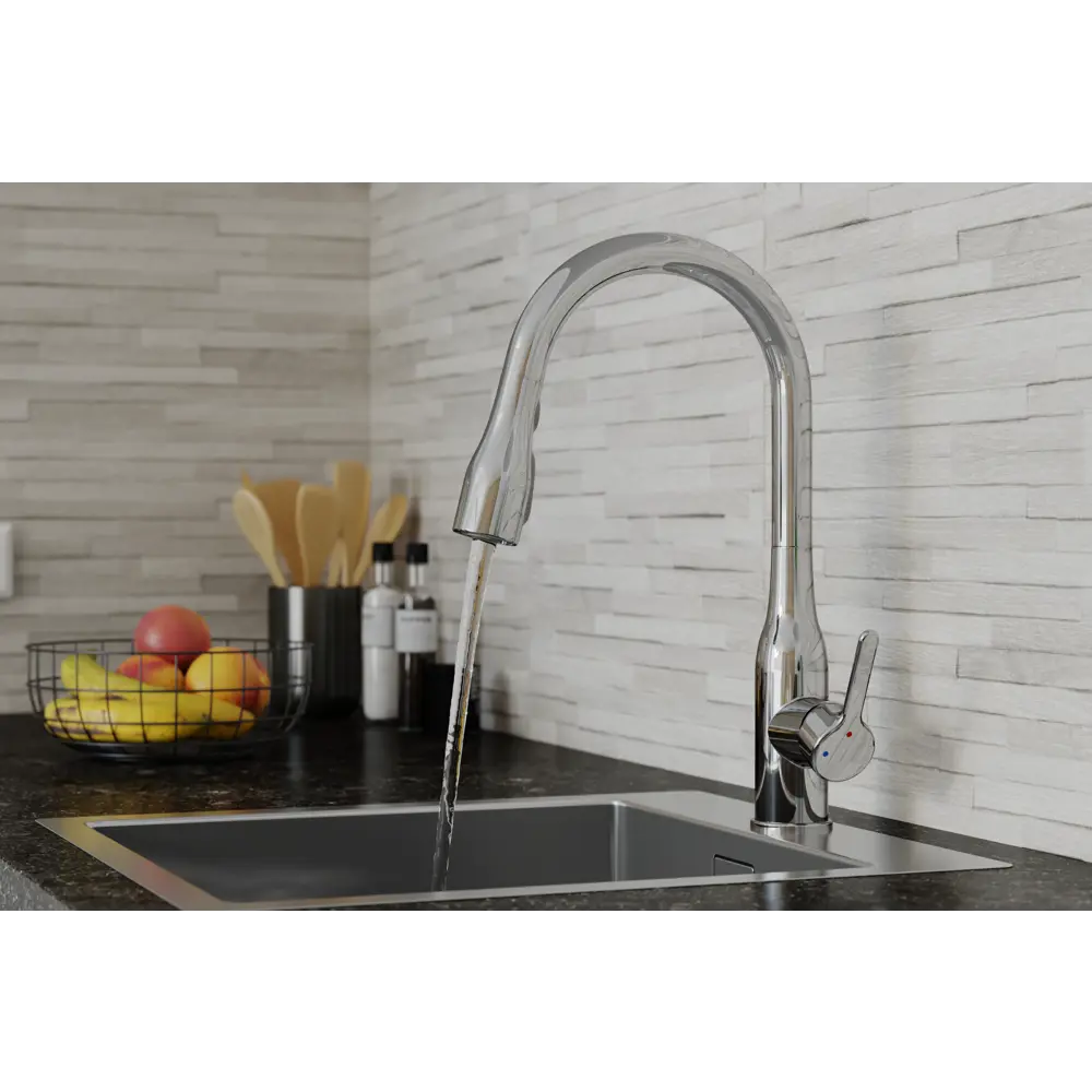 Смеситель кухонный Delinia Fanny общая высота 40.0 см цвет хром STLM-2080972 - Вид №9