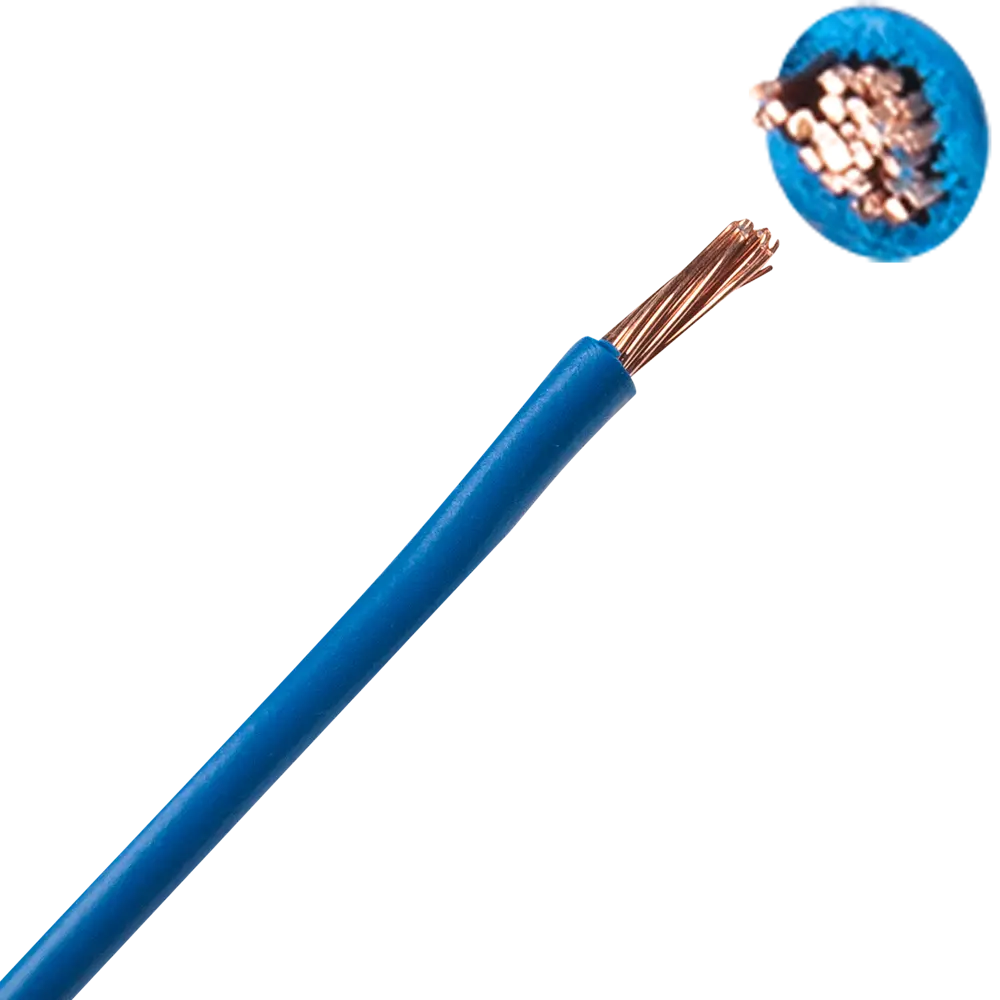 Провод Electraline ПУГВ 1x4 на отрез ГОСТ цвет синий STLM-2159656 - Вид №2