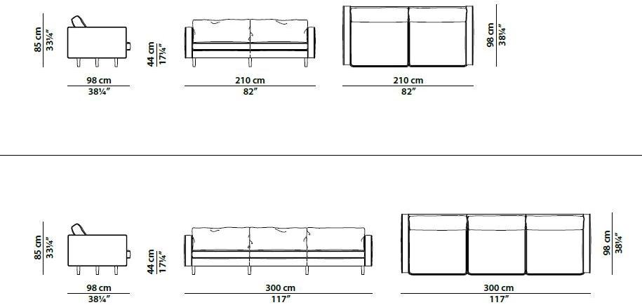 BAXTER Кожаный диван Stoccolma sun-id-1496587 - Вид №6