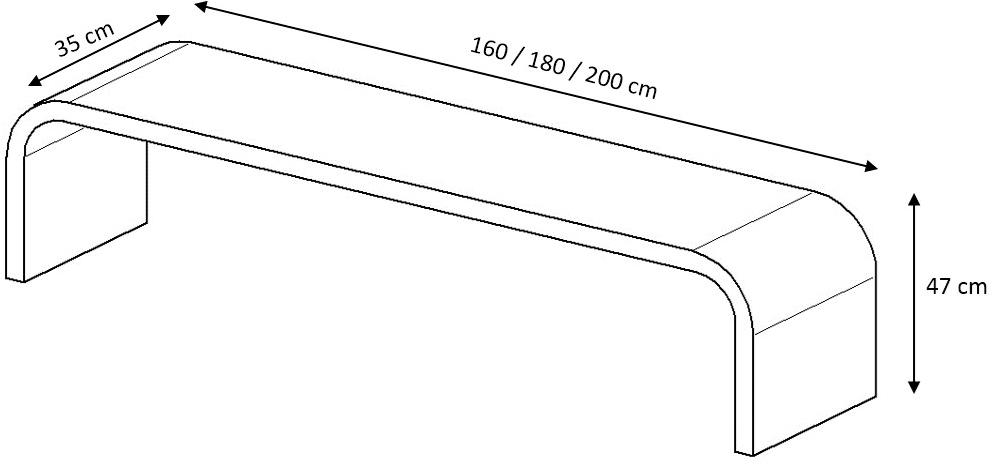müller möbelfabrikation Стальная скамья Highline M11 - Вид №4