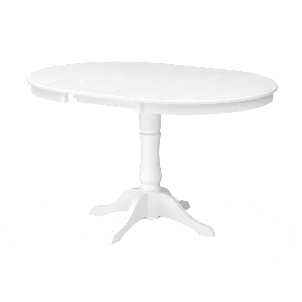 Стол кухонный Delinia Версаль раскладной 90-130x90 см круг МДФ цвет белый STLM-2044280 - Вид №1