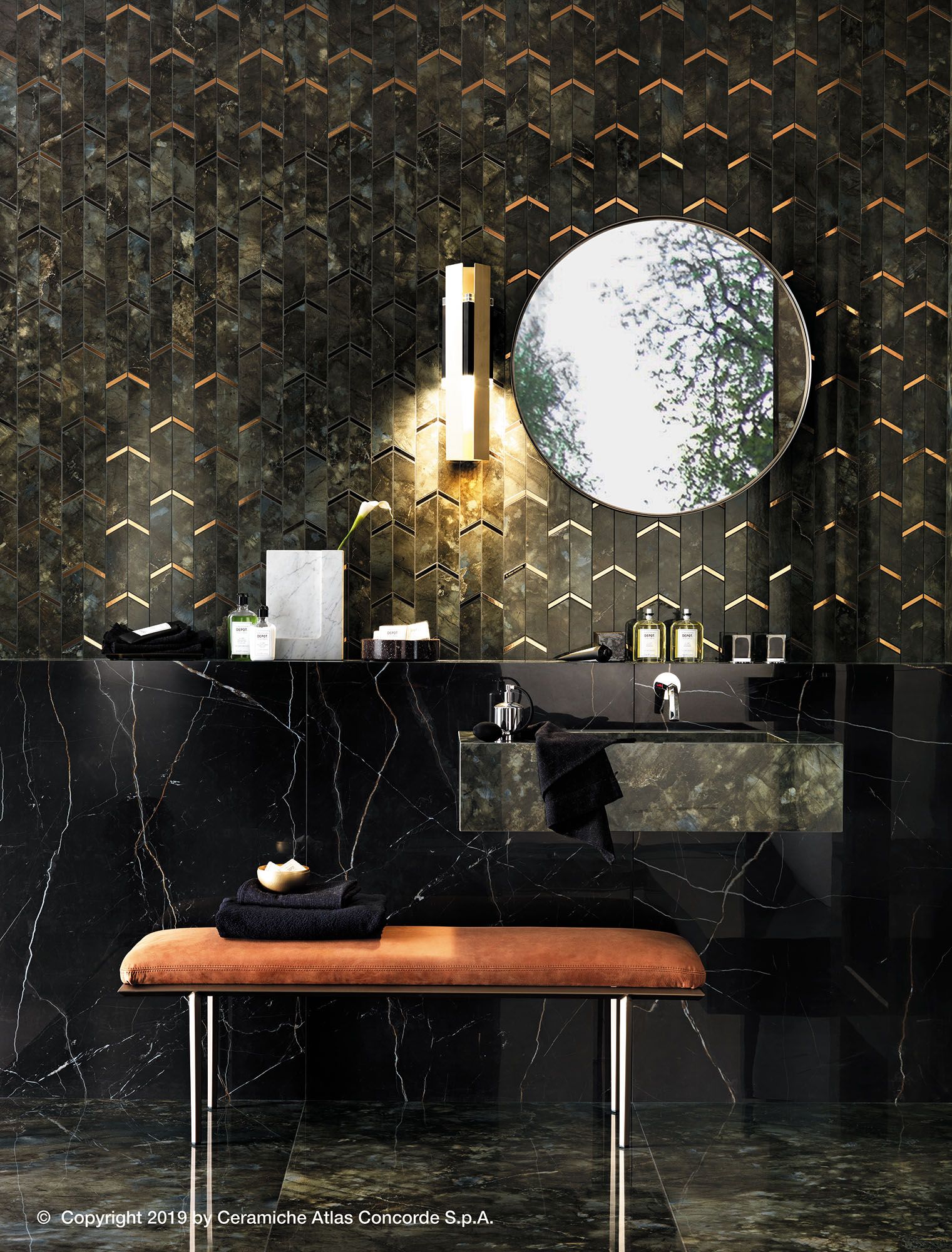 Белое керамическое покрытие с эффектом мрамора Atlas Concorde Marvel Dream ARCH-00073412 - Вид №17