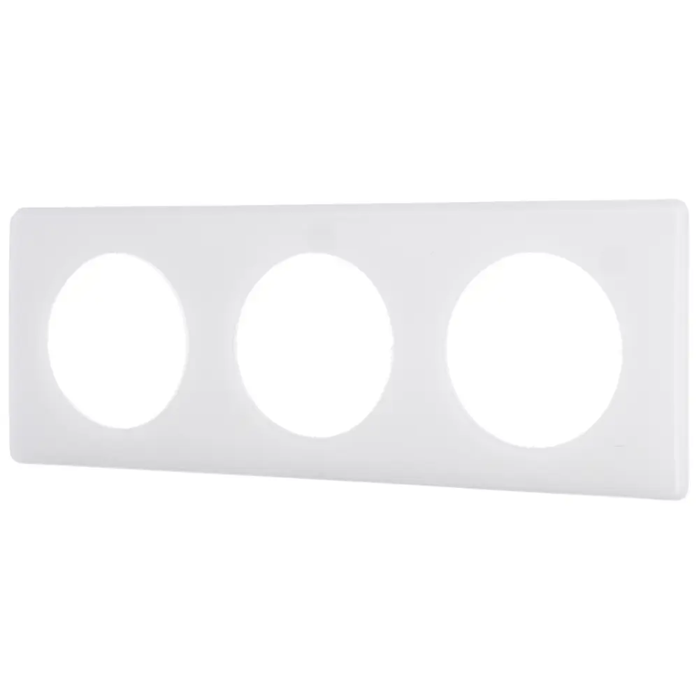 Рамка для розеток и выключателей Legrand Celiane, 3 поста, цвет перкаль белый STLM-2056584 - Вид №1