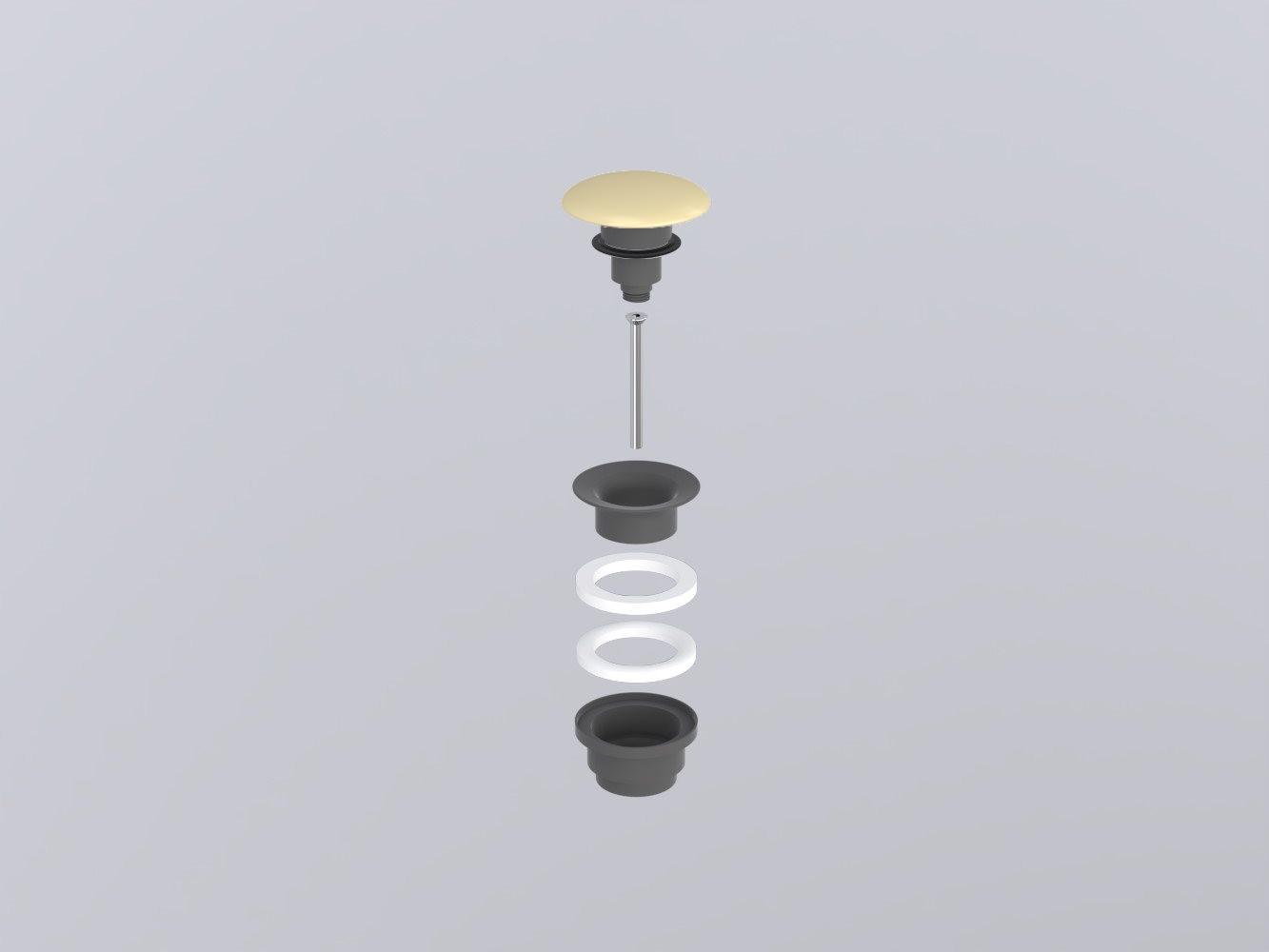 PIL01CM-CN Универсальный донный Cemento click/clack с керамической крышкой cielo Запасные части и аксессуары Ceramica Cielo