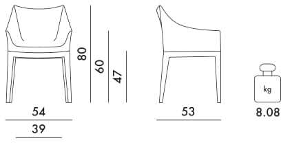 Тканевый стул с подлокотниками Kartell MADAME PUCCI ARCH-00048274 - Вид №20