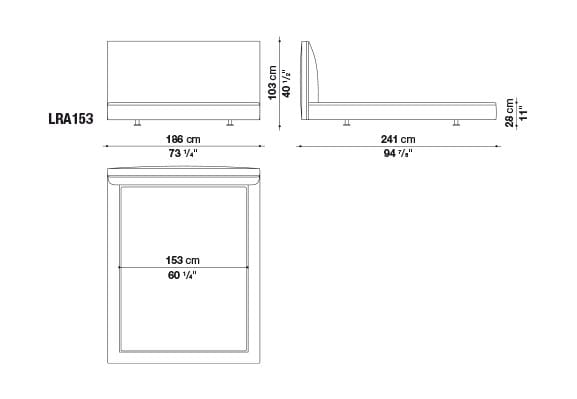 Двуспальная кровать из ткани B&B Italia ARCH-00050364 - Вид №6
