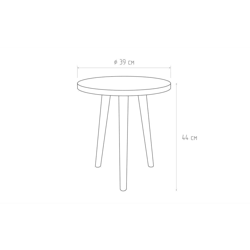 Кофейный столик круглый 39x39 см дуб SEASONS STLM-2070859 - Вид №3