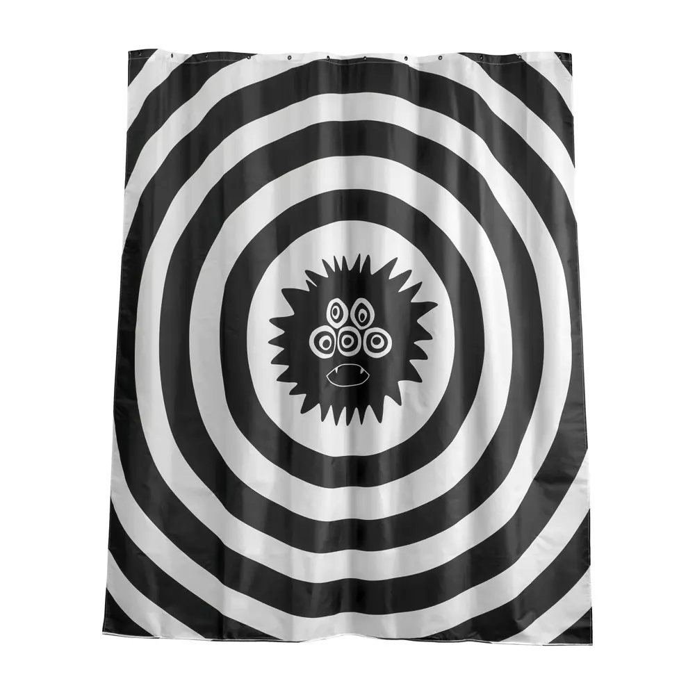 Шторка для ванной Irony 180х200 см черно-белая MOROSHKA STLM-2202680 - Вид №1