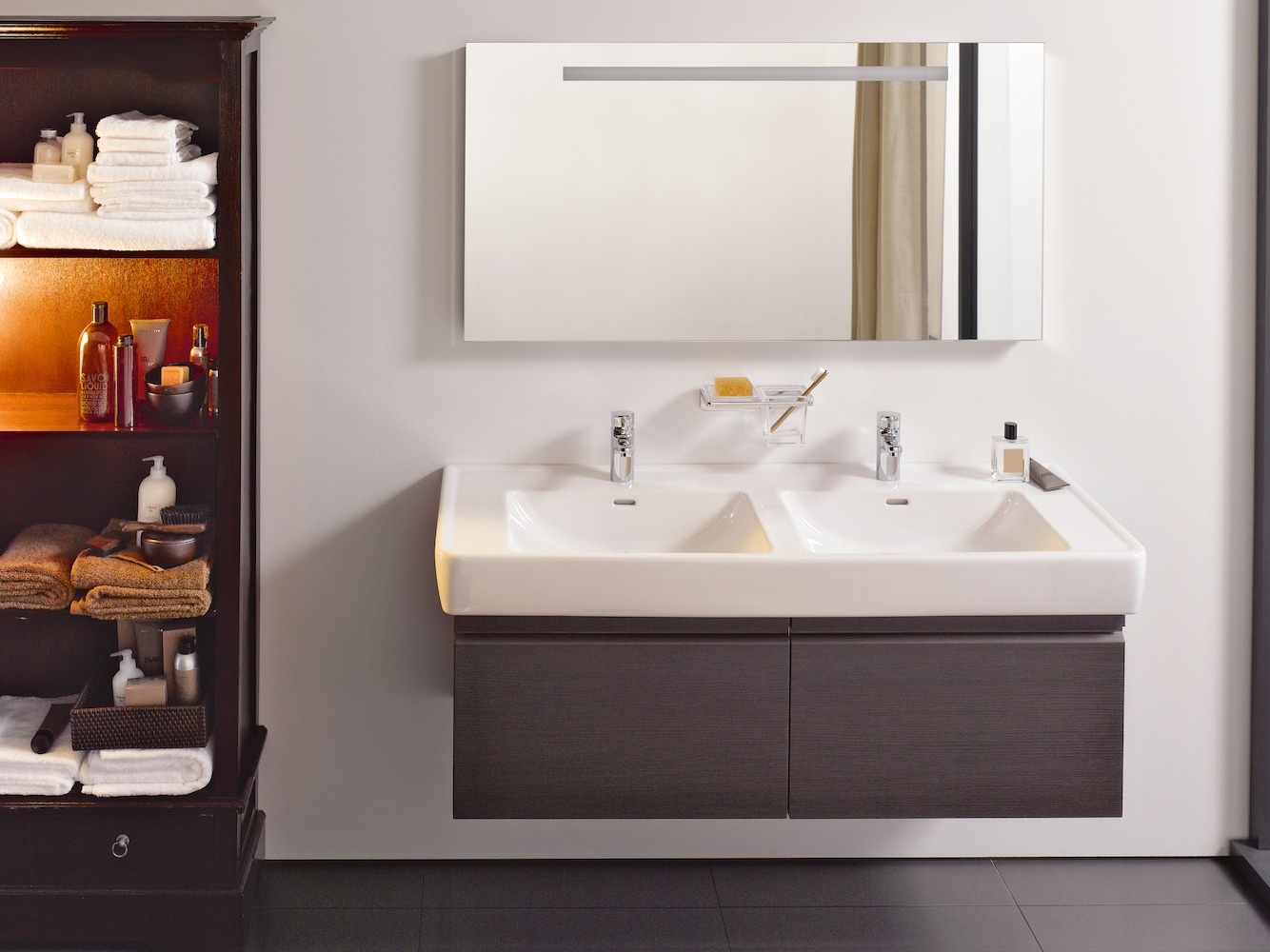 H4830810959991 Шкафчик под раковину с сифоном, экономящим пространство, для раковины 814967, 2 выдвижных ящика LAUFEN PRO - Вид №38