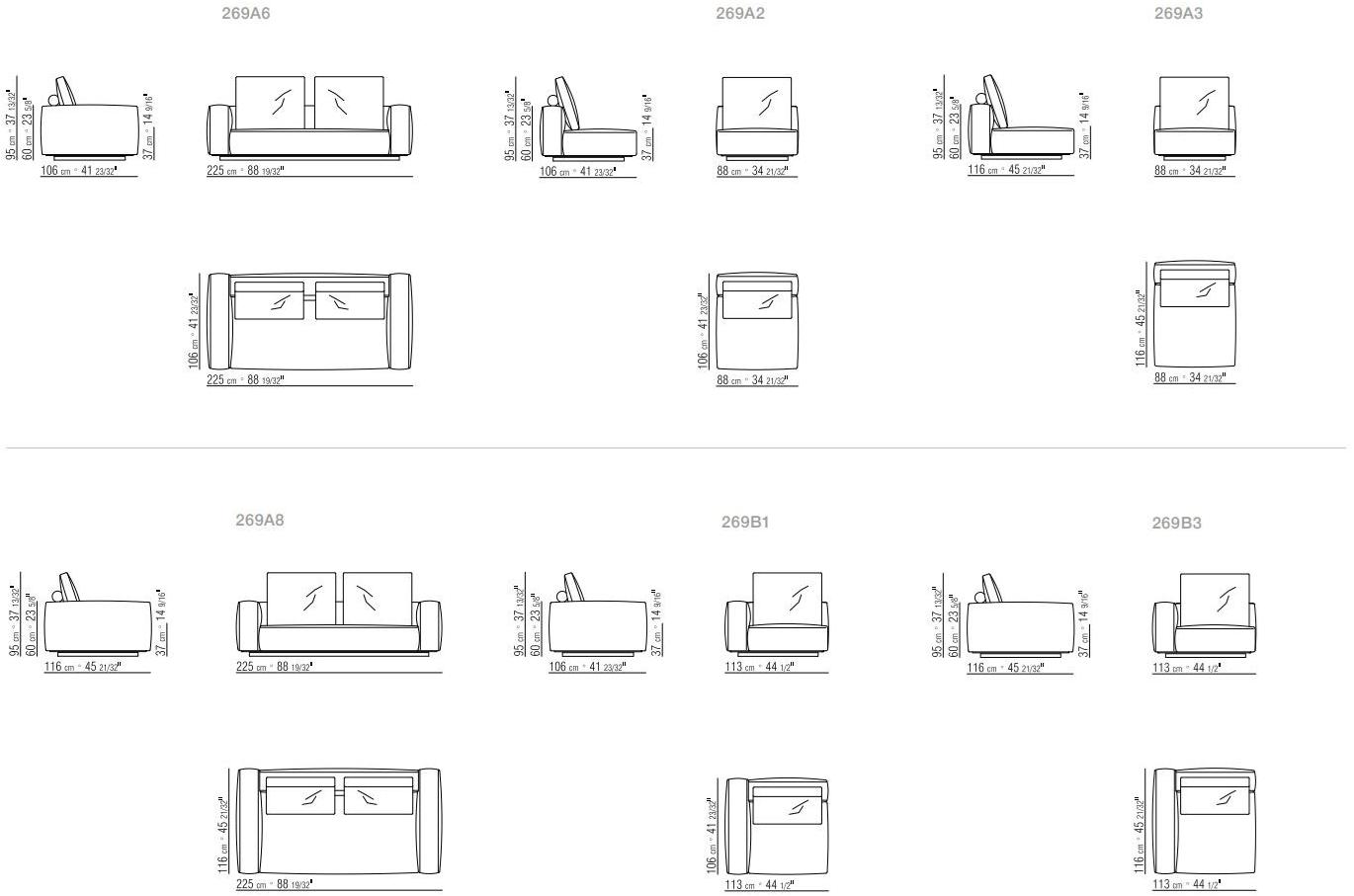 Flexform Модульный уличный диван из ткани Grandemare sun-id-1413114 - Вид №1