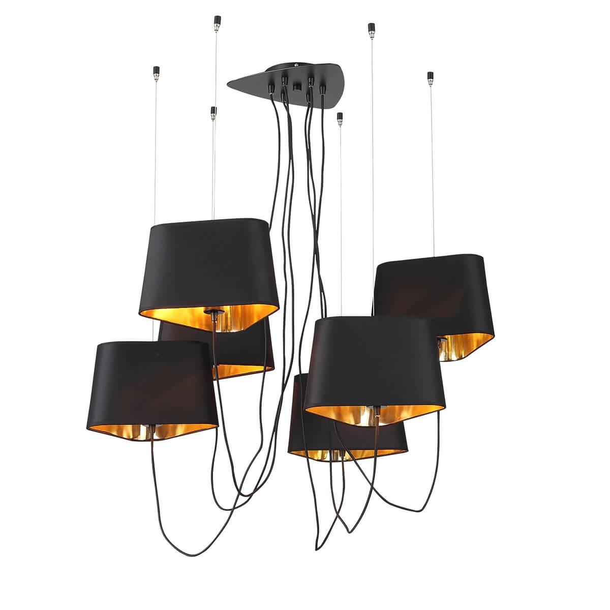 Люстра подвесная черная 6 ламп ST Luce Ambrela SL1110.403.06 ST LUCE ДИЗАЙНЕРСКИЕ, AMBRELA 00-3834375 Черный  - Вид №1