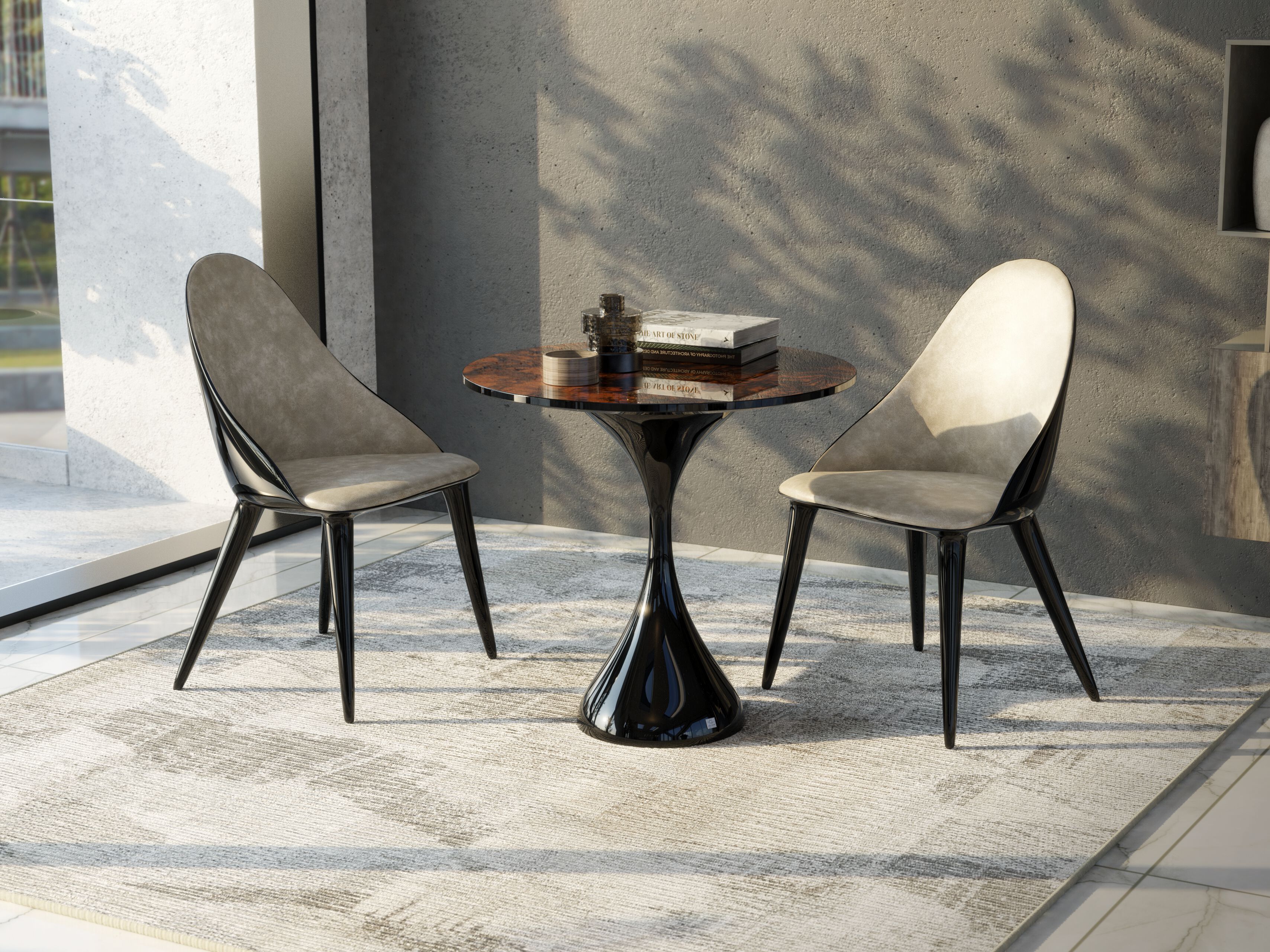 Бархатный мягкий стул GANSK MÓNACO ARCH-00016694 - Вид №4