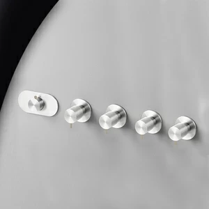 Термостат для душа глянцевая сталь с бежевой ручкой Toki Radomonte TKI57LCIL28