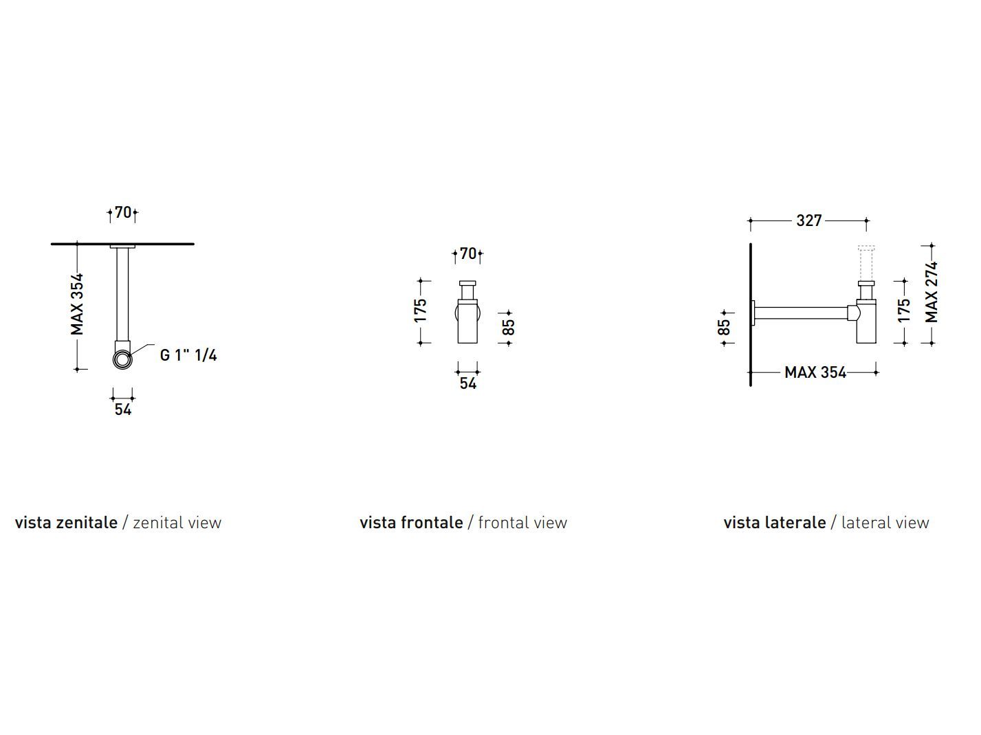 Сифон из нержавеющей стали Ceramica Flaminia ARCH-00013949 - Вид №1